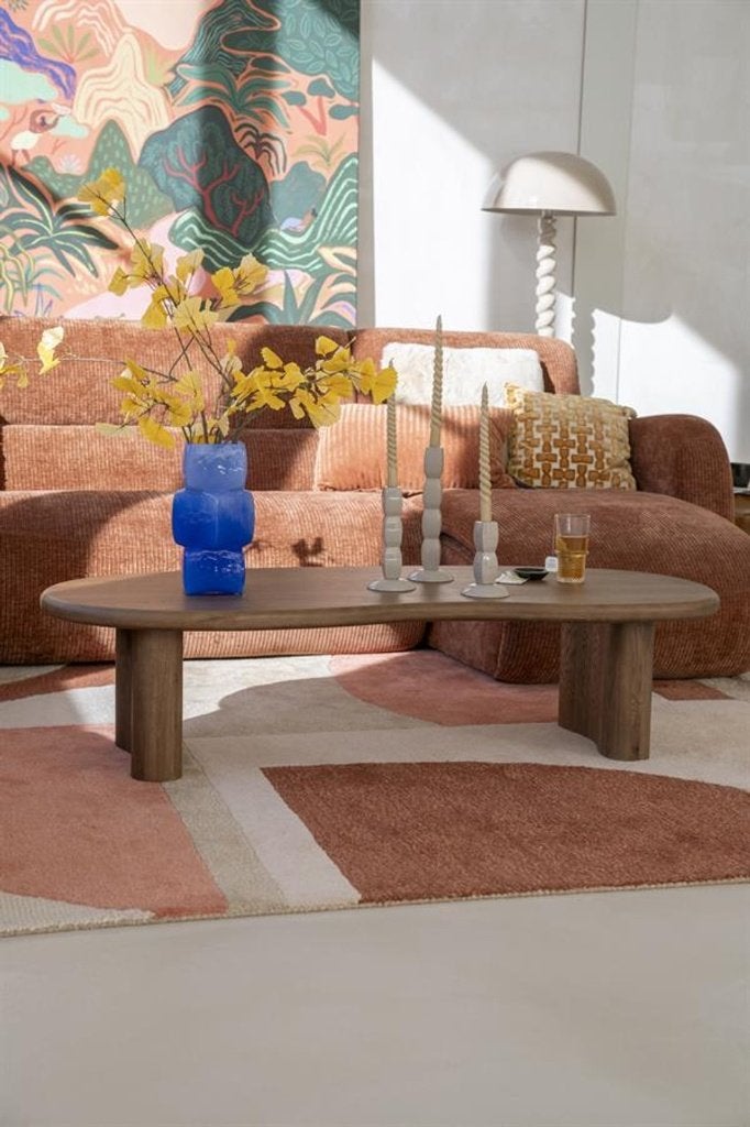 Eleonora salontafel Josh eiken bruin 140x60 - NIEUW, Ophalen, 100 tot 150 cm, Eikenhout, Nieuw