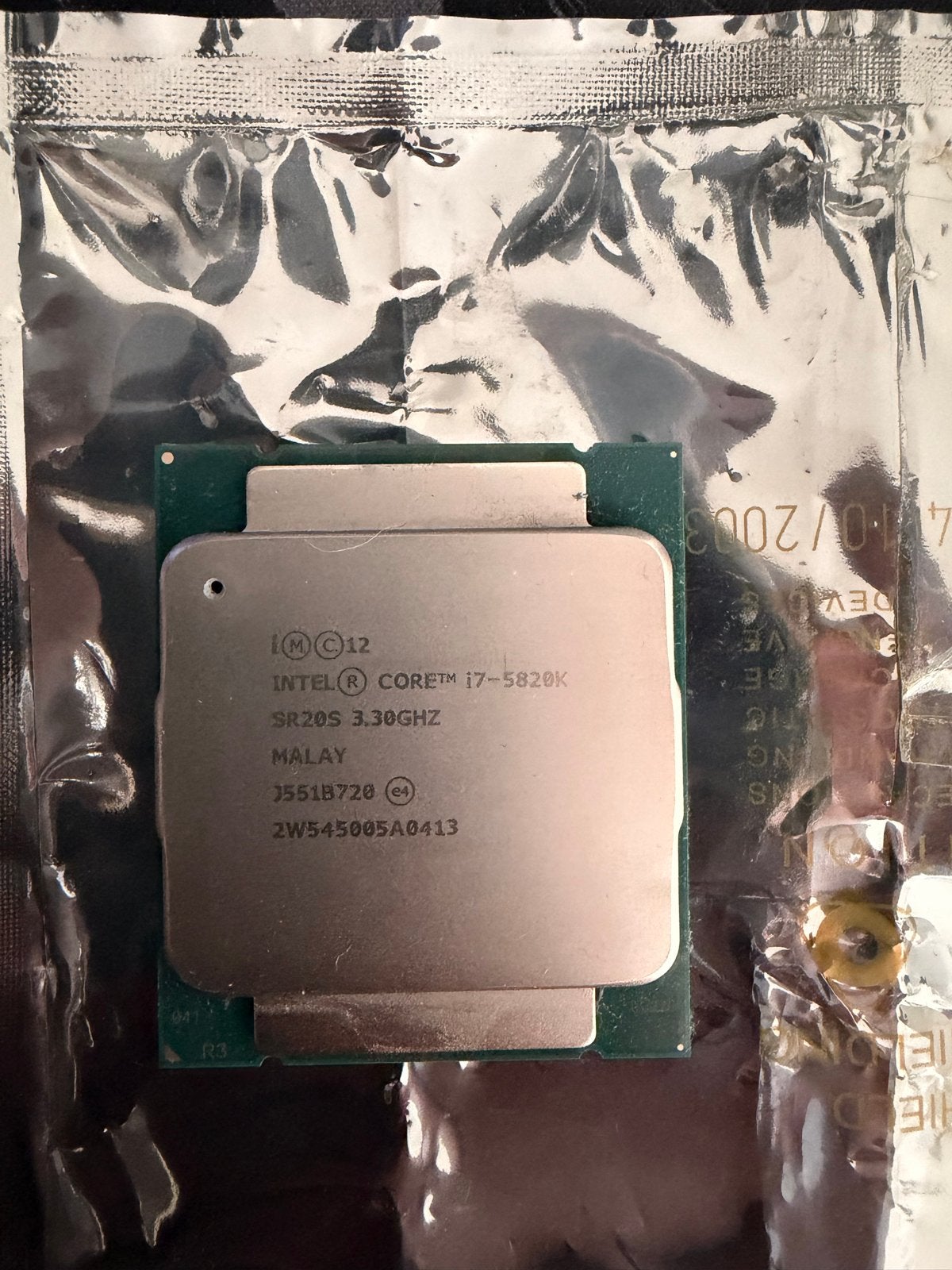 Intel Core i7-5820K Processor 3.30GHz SR20S, Computers en Software, Ophalen of Verzenden, Gebruikt, 6-core, 3 tot 4 Ghz