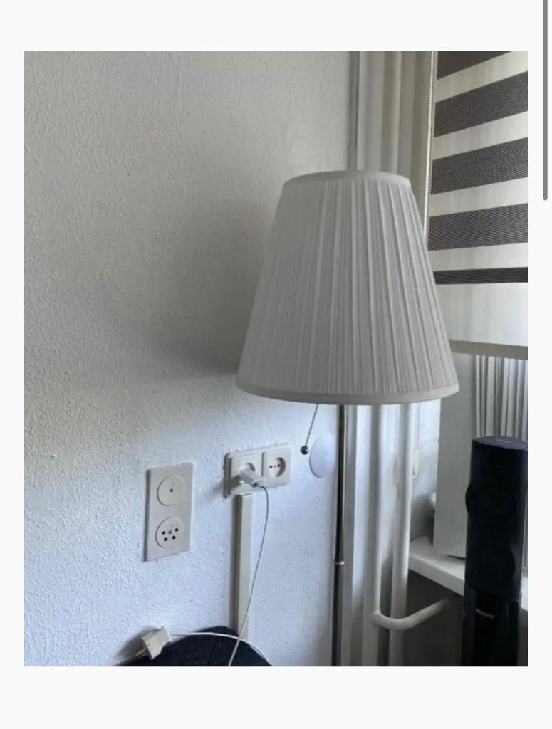 Vloerlamp staande lamp ikea ÅRSTID Arstid wit zilver, Ophalen of Verzenden, Zo goed als nieuw, 150 tot 200 cm
