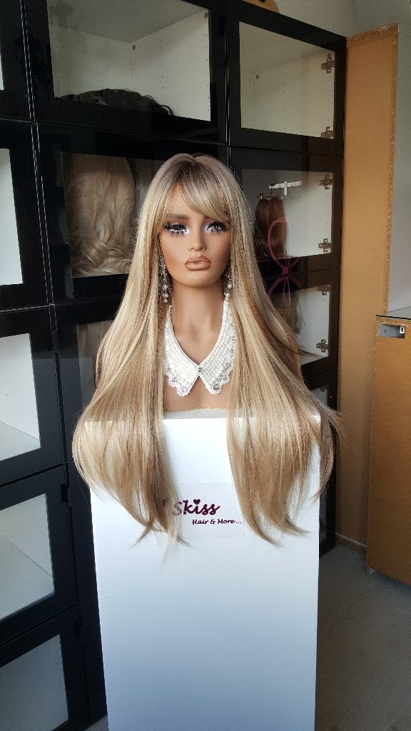 Pruik Pony/Lok: Uitgroei - Warm en Donker - 75cm lang, Ophalen of Verzenden, Nieuw, Pruik of Haarverlenging