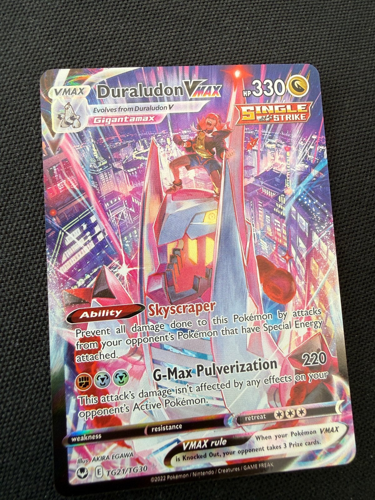 Duraludon vmax tg21 pokemonkaart, Ophalen of Verzenden, Zo goed als nieuw