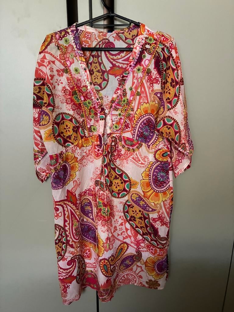 Cyell tuniek Paisley print met pailletten, Kleding | Dames, Ophalen of Verzenden, Zo goed als nieuw, Maat 38/40 (M), Overige kleuren