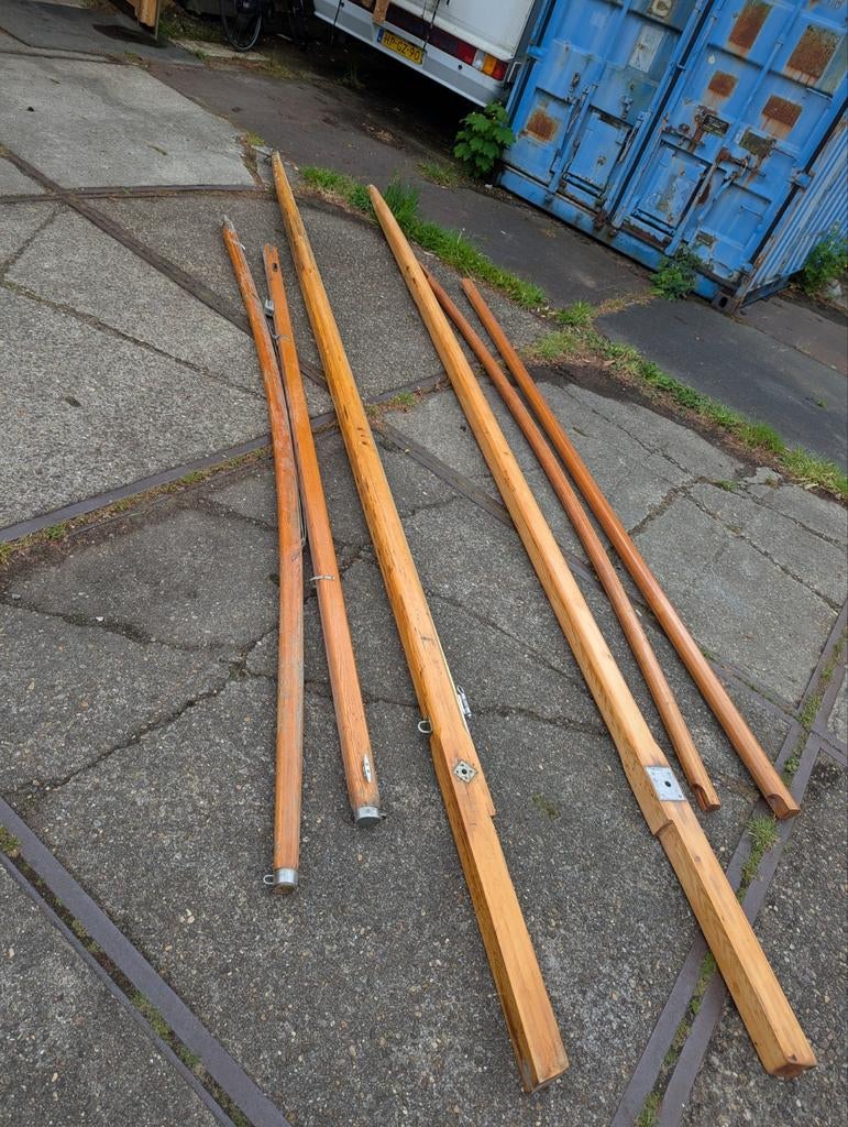 Houten mast Valk zeilboot, Watersport en Boten, Ophalen, 6 meter of meer, Minder dan 15 m², Nieuw