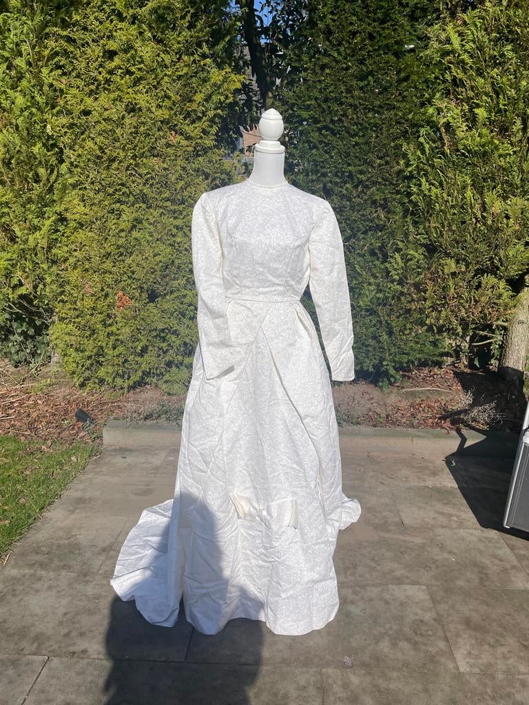 Vintage bruidsjurk van oma, Kleding | Dames, Ophalen of Verzenden, Gedragen, Wit, Trouwjurk