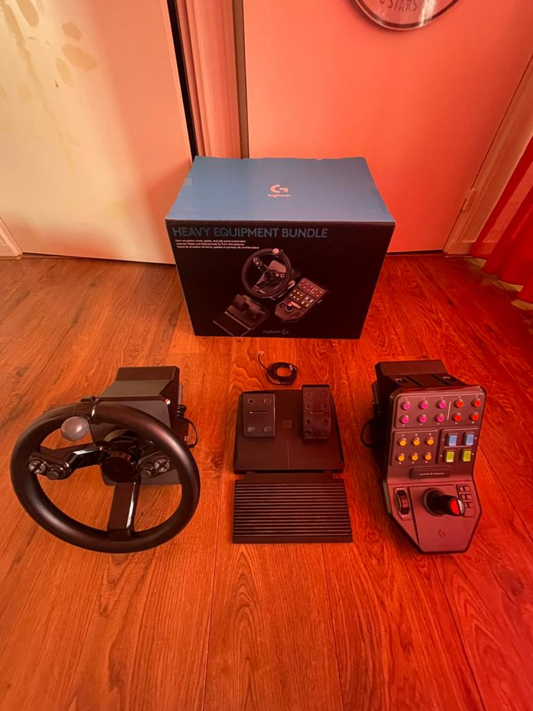 Farming simulator stuur met pedalen en bedienings paneel, Ophalen, Verstelbaar, Nieuw, PlayStation