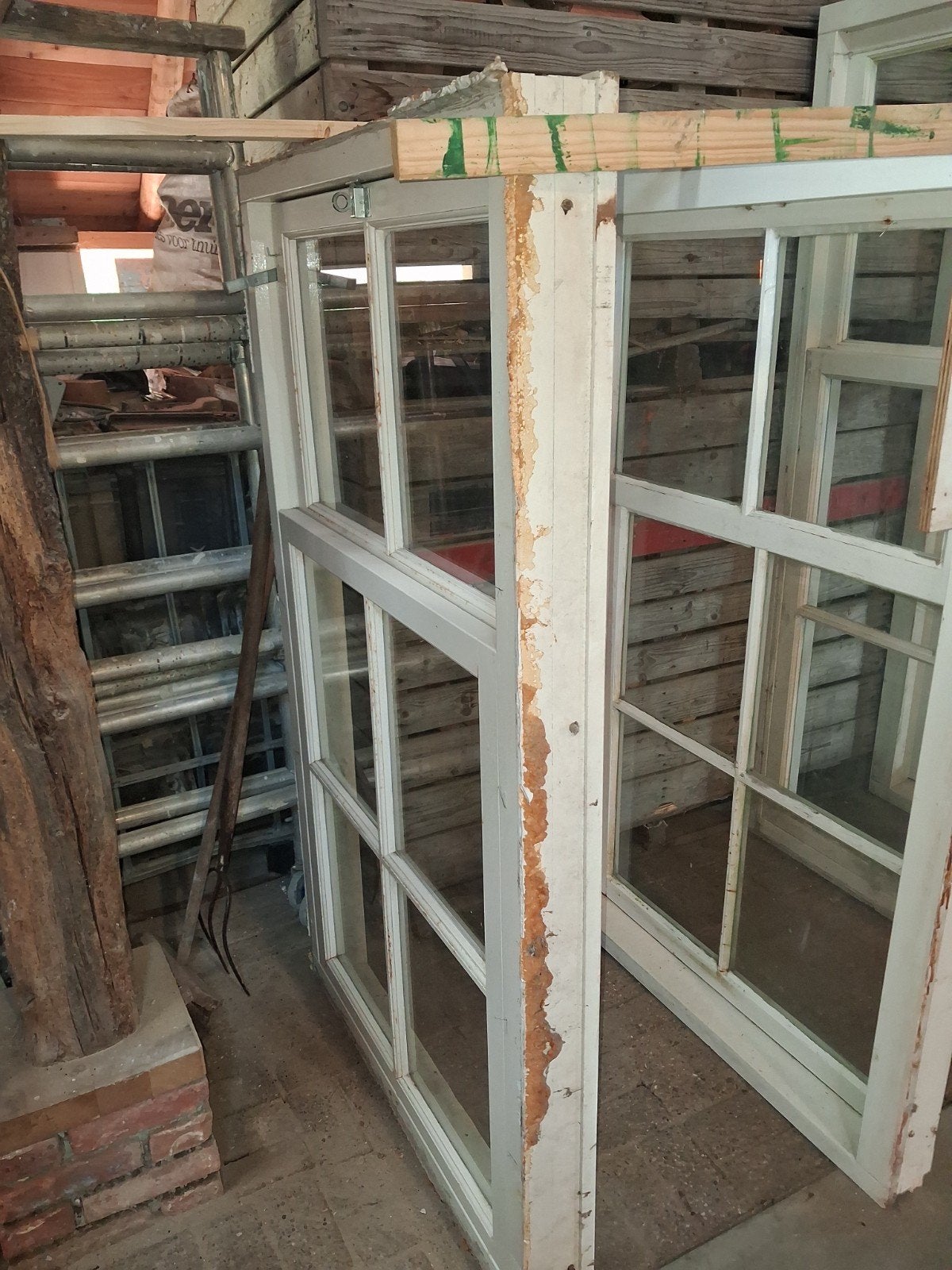 Hardhouten kozijnen (Enkel glas) boerderrijstijl, Gebruikt, Raamkozijn, Inclusief glas, Hout