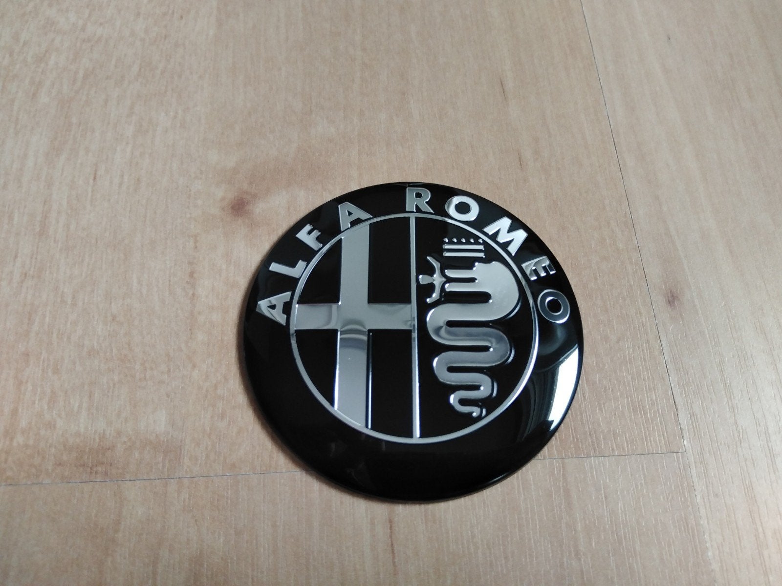 alfa Romeo embleem set zwart zilver, Auto diversen, Ophalen of Verzenden