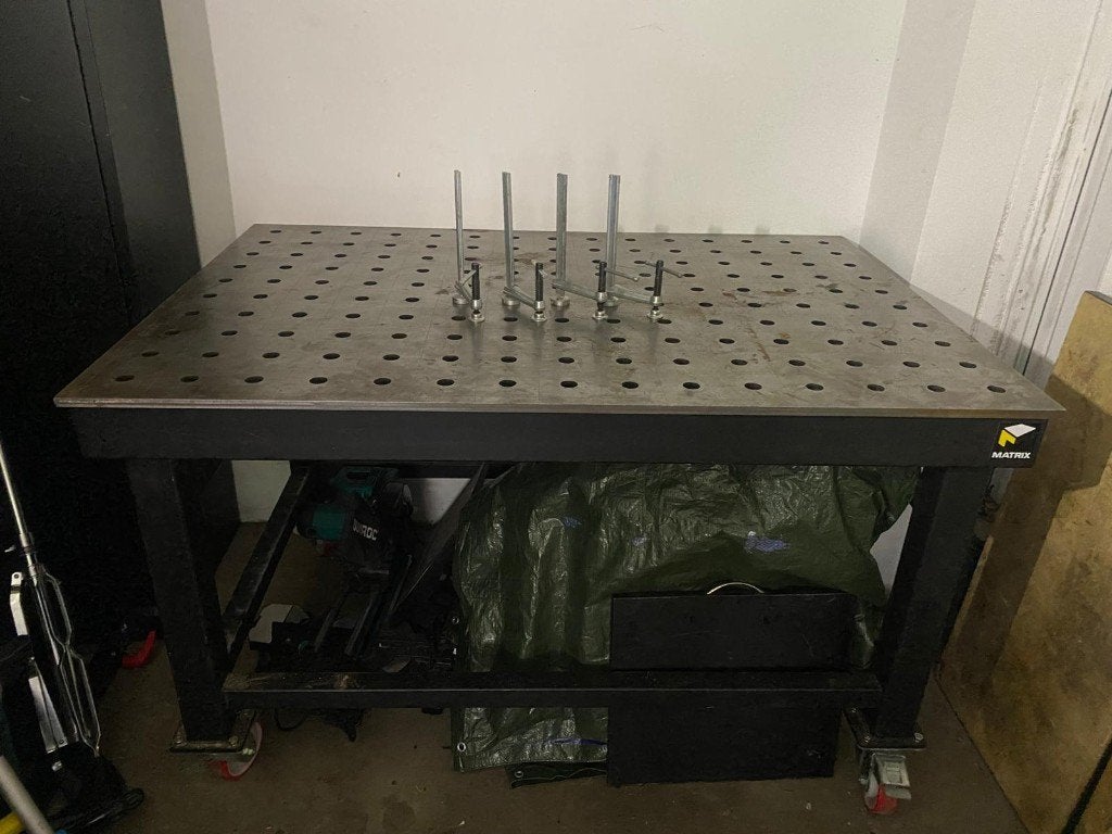 Lastafel / opspantafel (Matrix) incl. 4 opspanklemmen, Doe-het-zelf en Verbouw, Ophalen, Gebruikt, Minder dan 70 cm