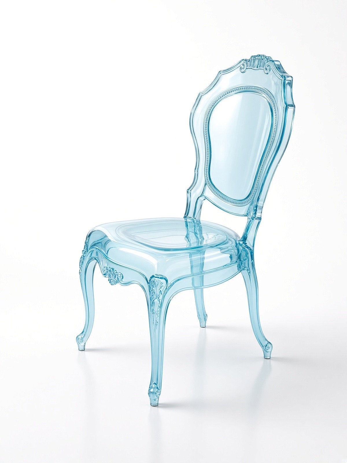 20x Transparante acryl stoelen lichtblauw barok, Ophalen, Overige materialen, Barok, Blauw