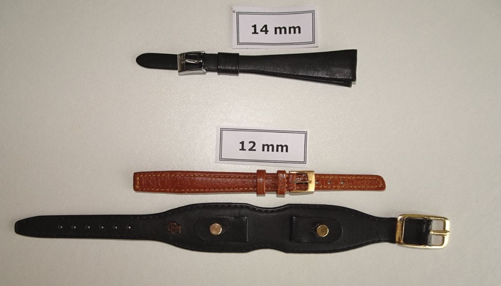 Vintage horlogeband leer 12/14mm, Ophalen of Verzenden, Nieuw
