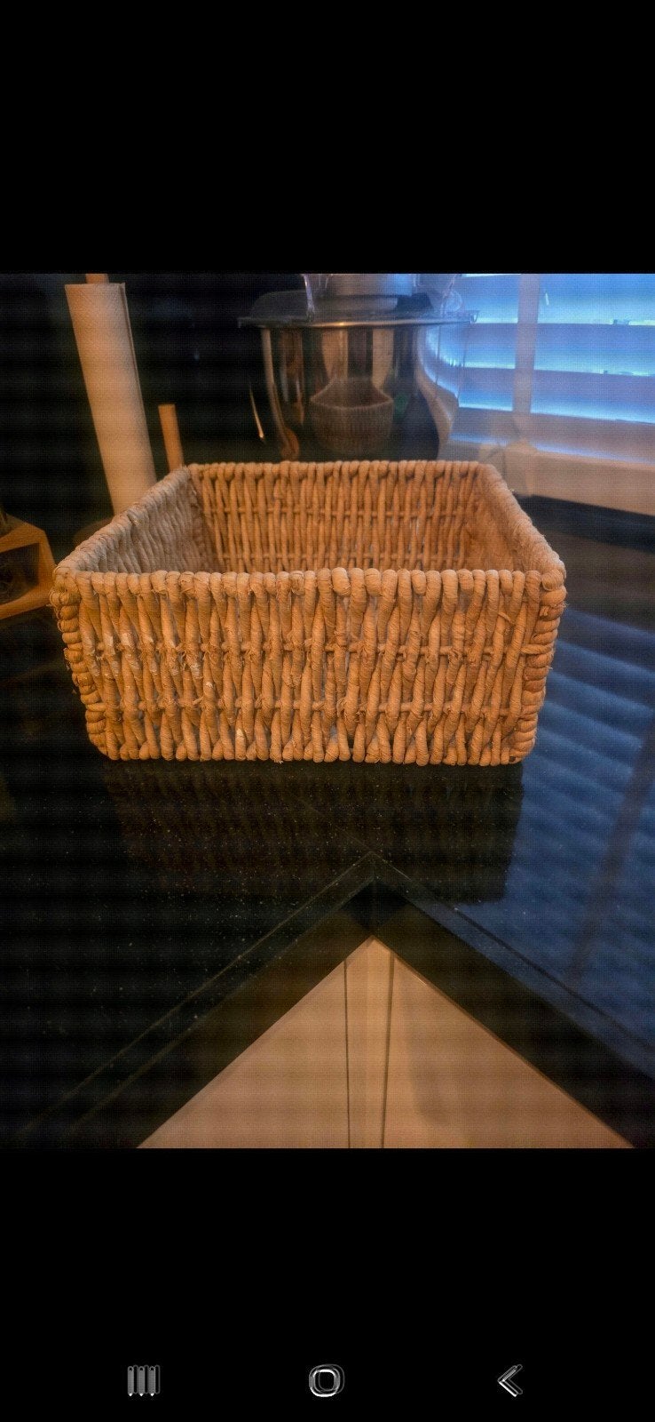 mand, Huis en Inrichting, Woonaccessoires | Schalen en Manden, Ophalen of Verzenden, Rond, Riet