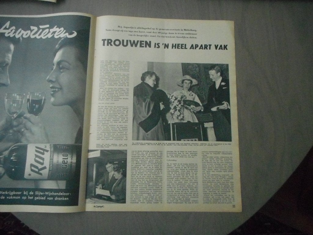 Middelburg. Mej. Augustijn. Trouwen apart vak. 1960., Ophalen of Verzenden, 1960 tot 1980, Nederland, Knipsel(s)