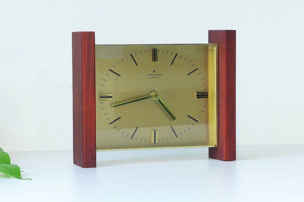 Zeldzame Vintage Klok Jaren 70 Junghans resonic Schouwklok, Ophalen of Verzenden, Gebruikt, Staande klok