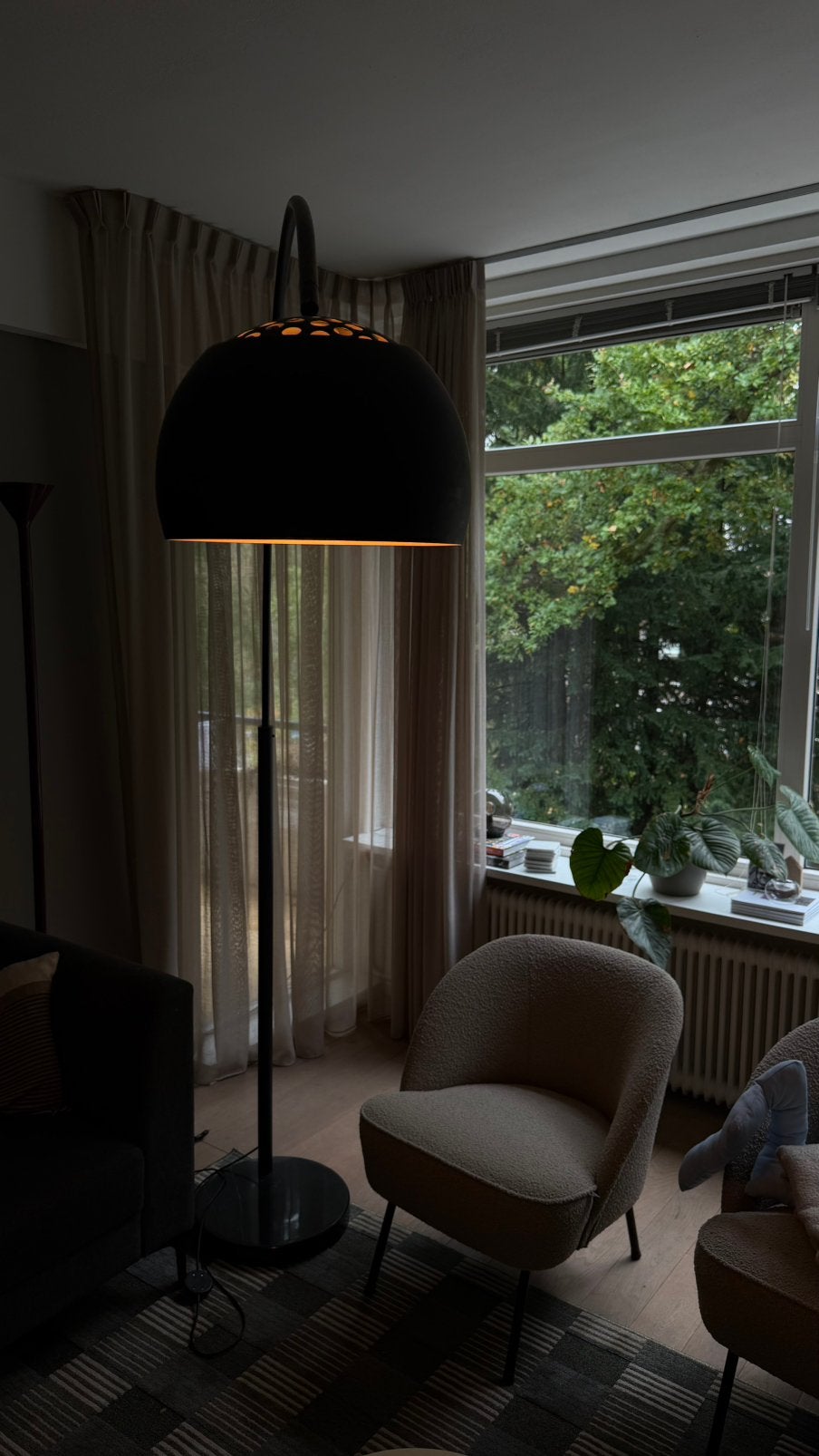 Booglamp zwart, Ophalen, Gebruikt, 150 tot 200 cm