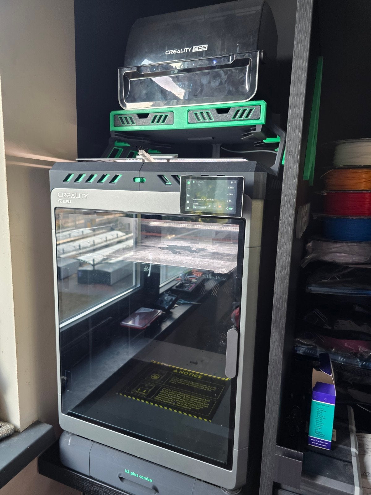 Creality K2 Plus 3D-printer met CFS-systeem, Computers en Software, 3D Printers, Ingebouwde Wi-Fi, Ophalen of Verzenden, Zo goed als nieuw