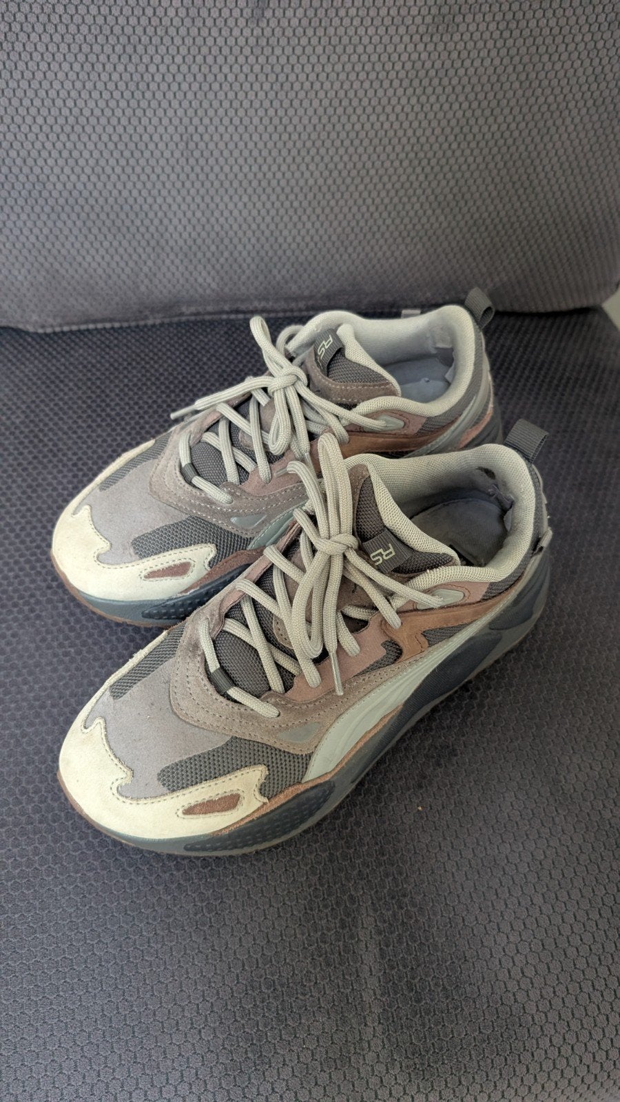 Puma RS-X sneakers leer suede maat 40 grijs mauve taupe, Puma, Ophalen of Verzenden, Grijs, Sneakers of Gympen