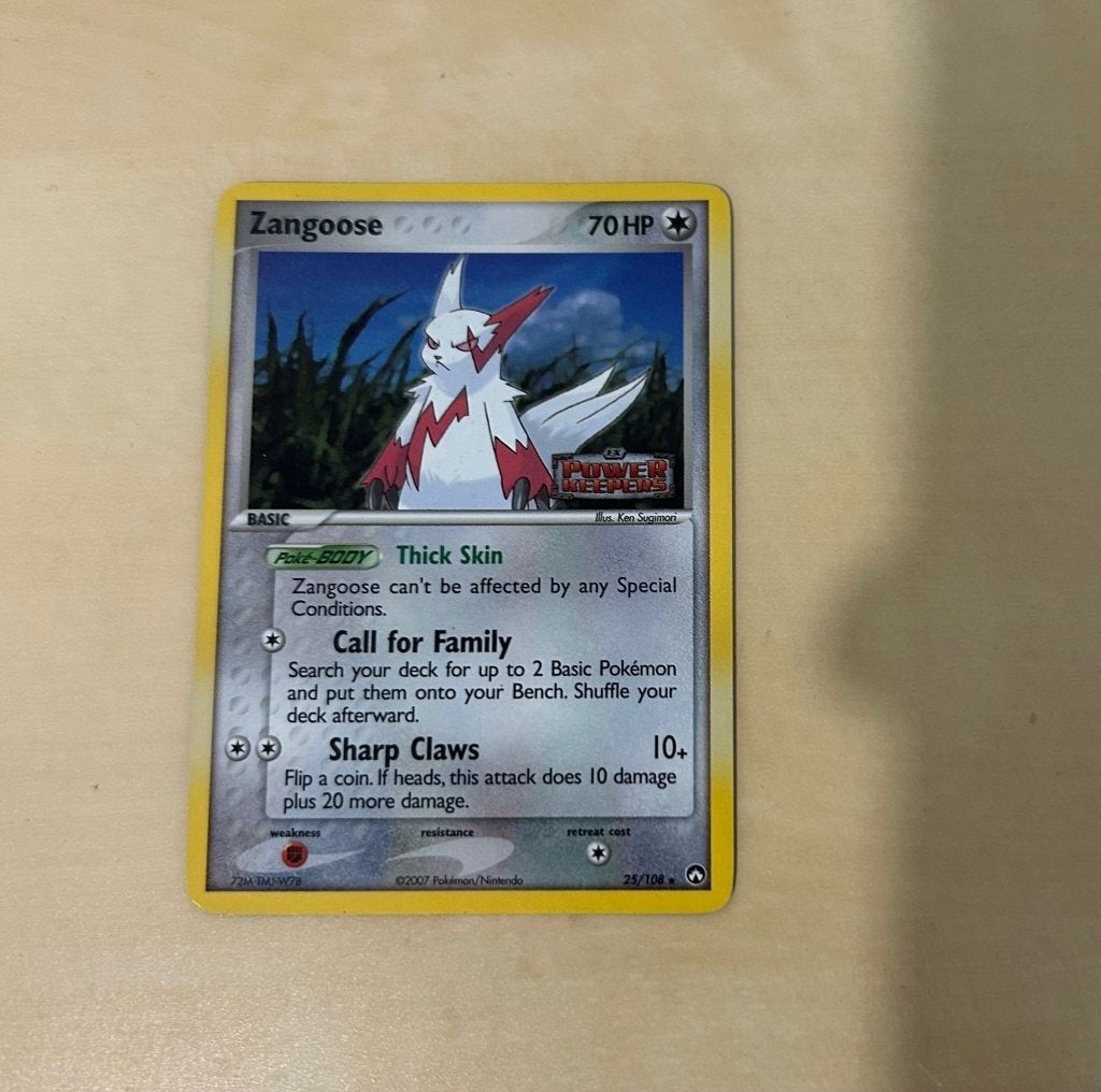 Pokemon Zangoose Reverse Holo #25, Hobby en Vrije tijd, Verzenden, Zo goed als nieuw, Losse kaart