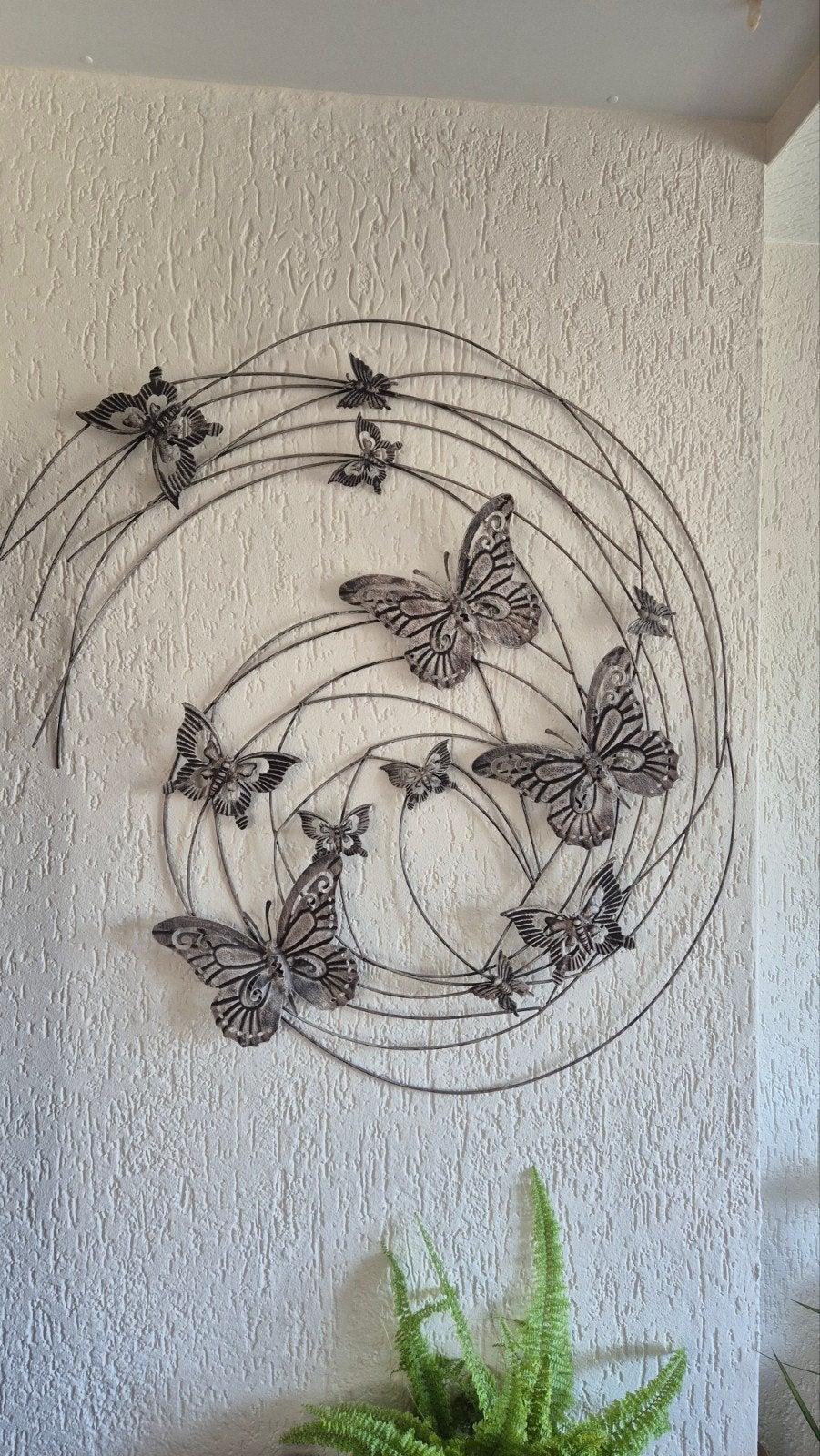 Metalen vlinderdecoratie - Wanddecoratie, Ophalen of Verzenden, Gebruikt, Metaal