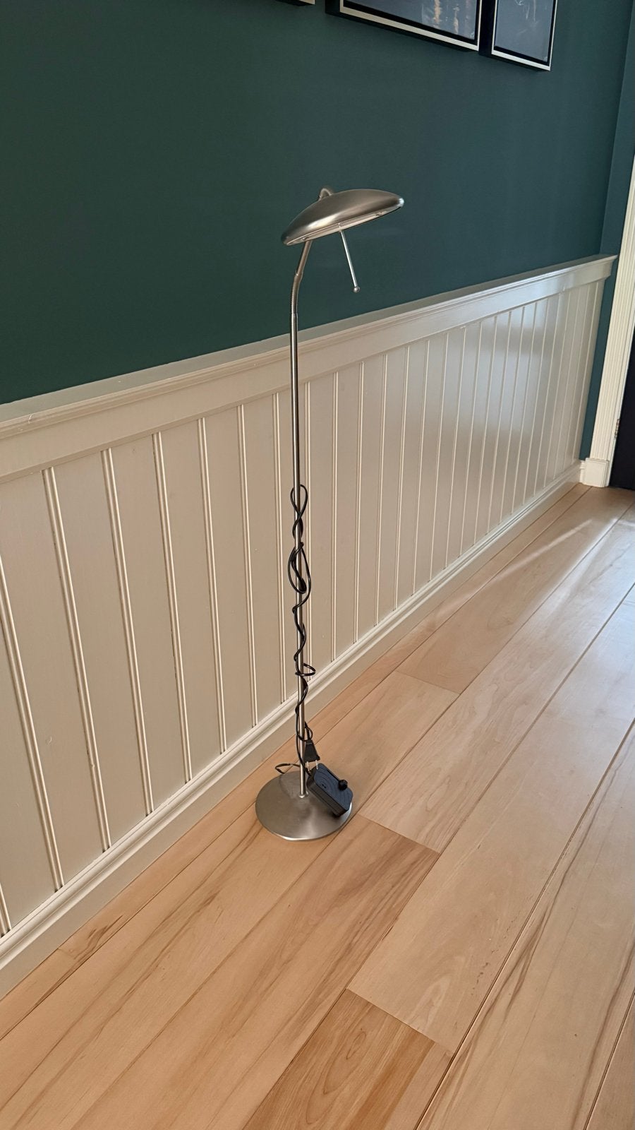 Staande lamp met halogeenverlichting, Huis en Inrichting, Ophalen, Gebruikt, 100 tot 150 cm, Overige fittingen