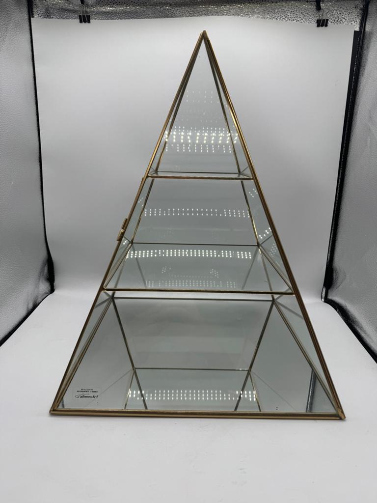 Vergulde Vitrine Piramide voor Swarovski - Handgemaakt Itali, Ophalen, Gebruikt, Klassiek, Goud