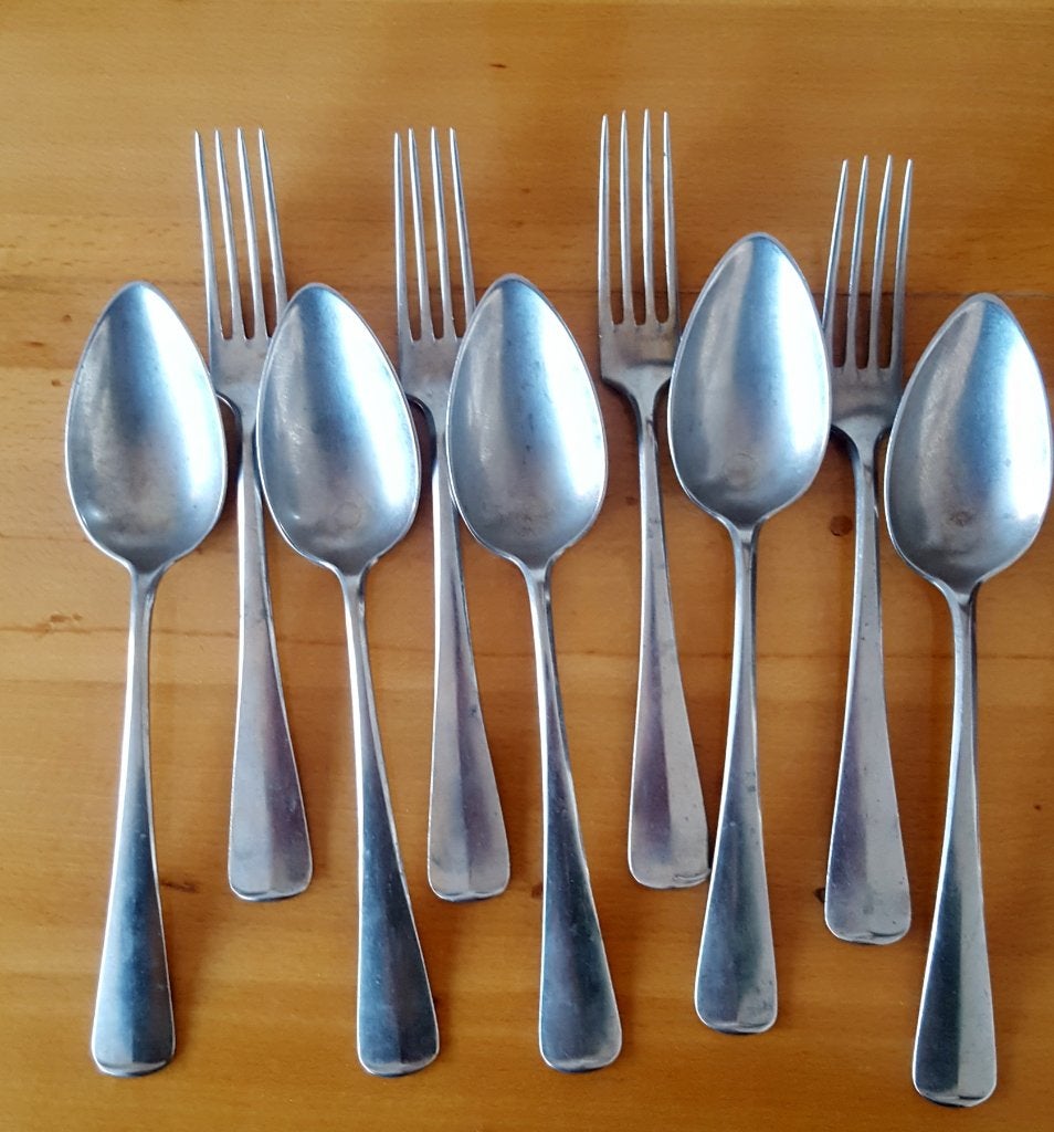 Lepels en vorken (976), Gebruikt, Bestekset, Ophalen of Verzenden, Rvs of Chroom