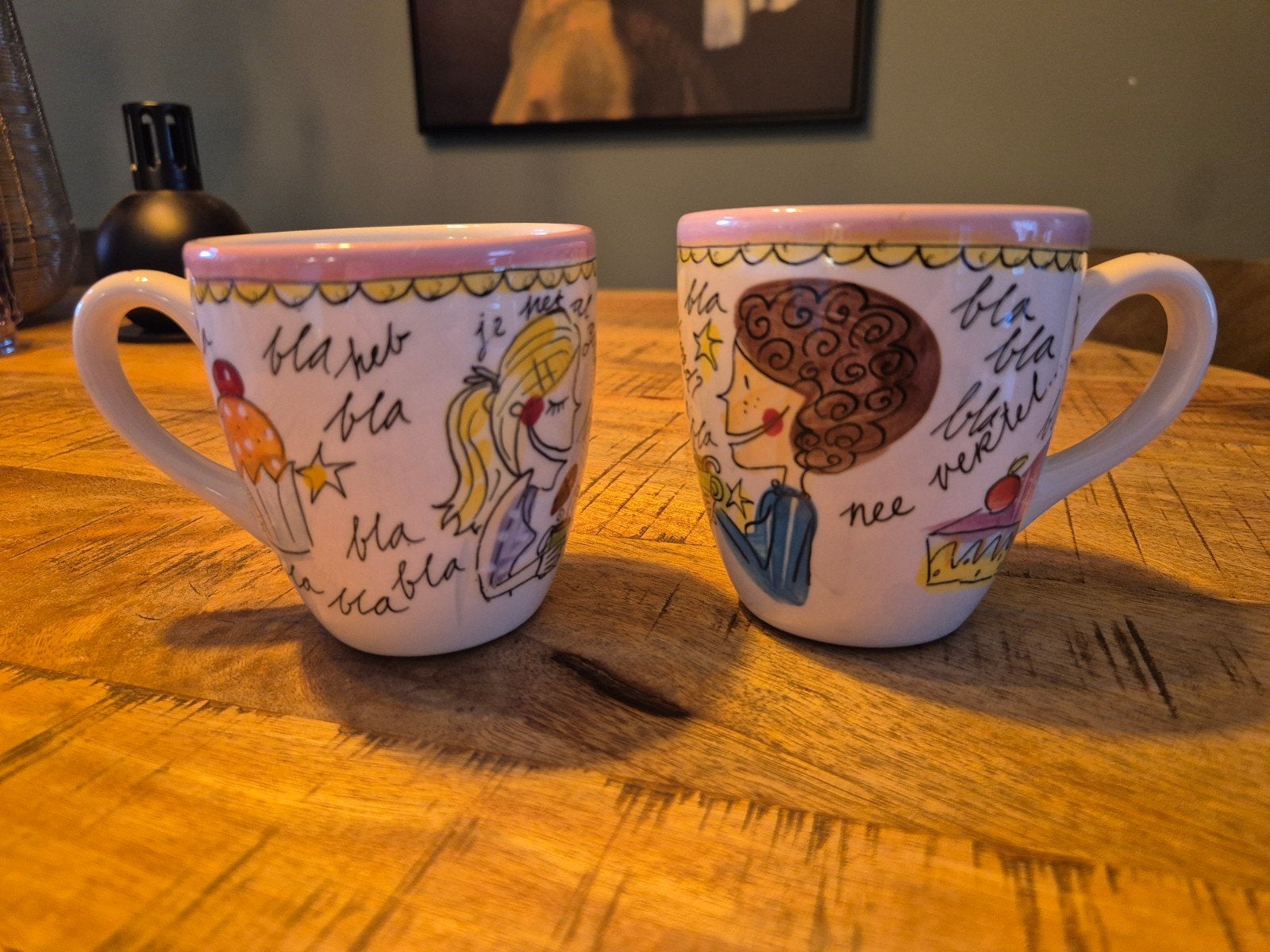 Blond Amsterdam koffie kopjes, Ophalen, Gebruikt, Kop(pen) en/of Schotel(s), Aardewerk