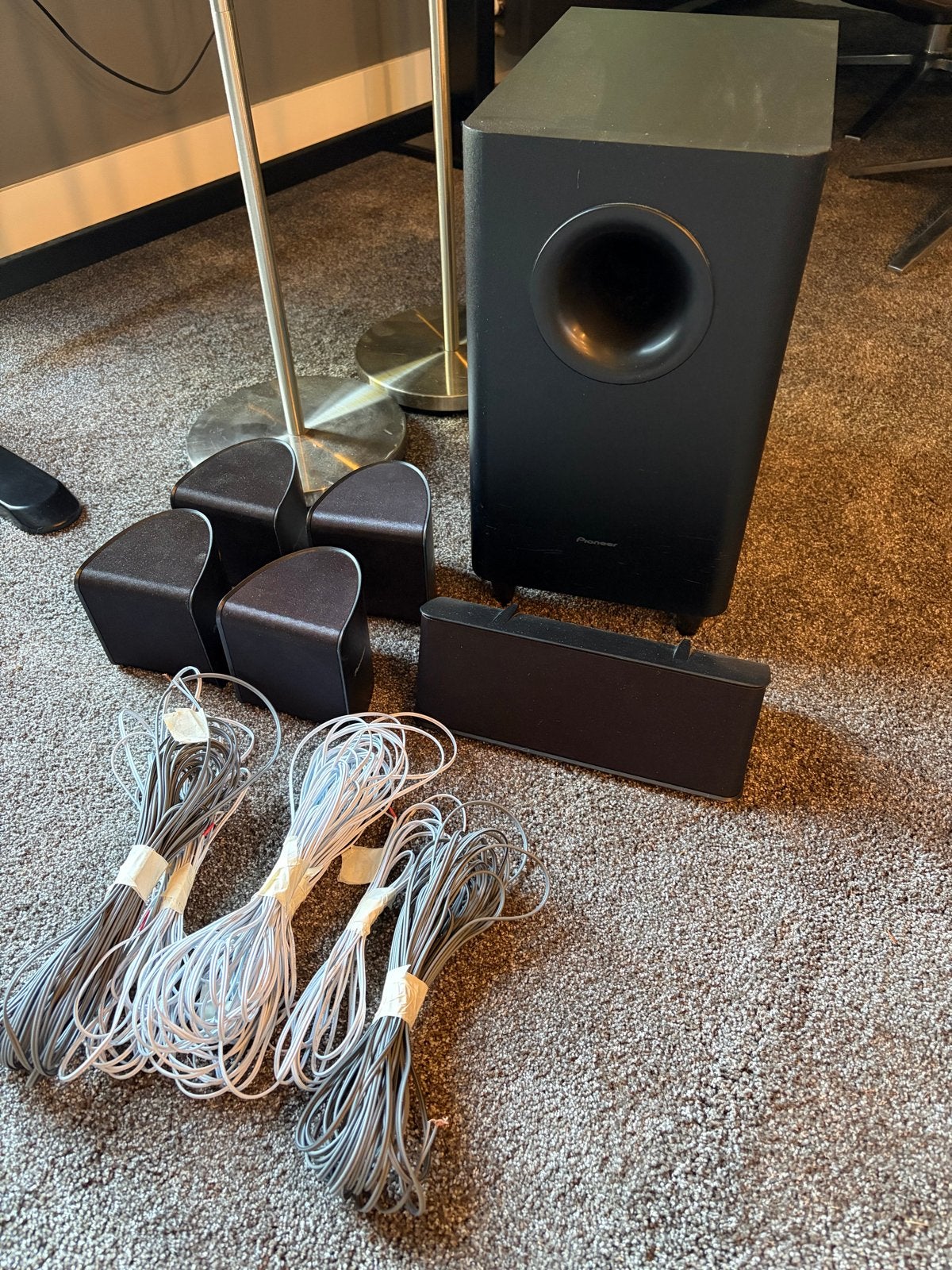 Pioneer 5.1 Surround Speakerset met 2 Standaarden, Audio, Tv en Foto, Luidsprekers, 150 watt of meer, Gebruikt, Ophalen of Verzenden