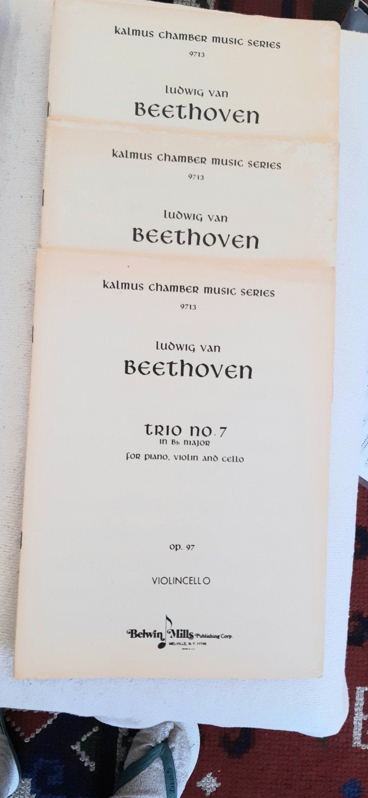 Bladmuziek ensemble Beethoven trio 7,op.97:cello vioo piano, Muziek en Instrumenten, Bladmuziek, Ophalen of Verzenden, Artiest of Componist