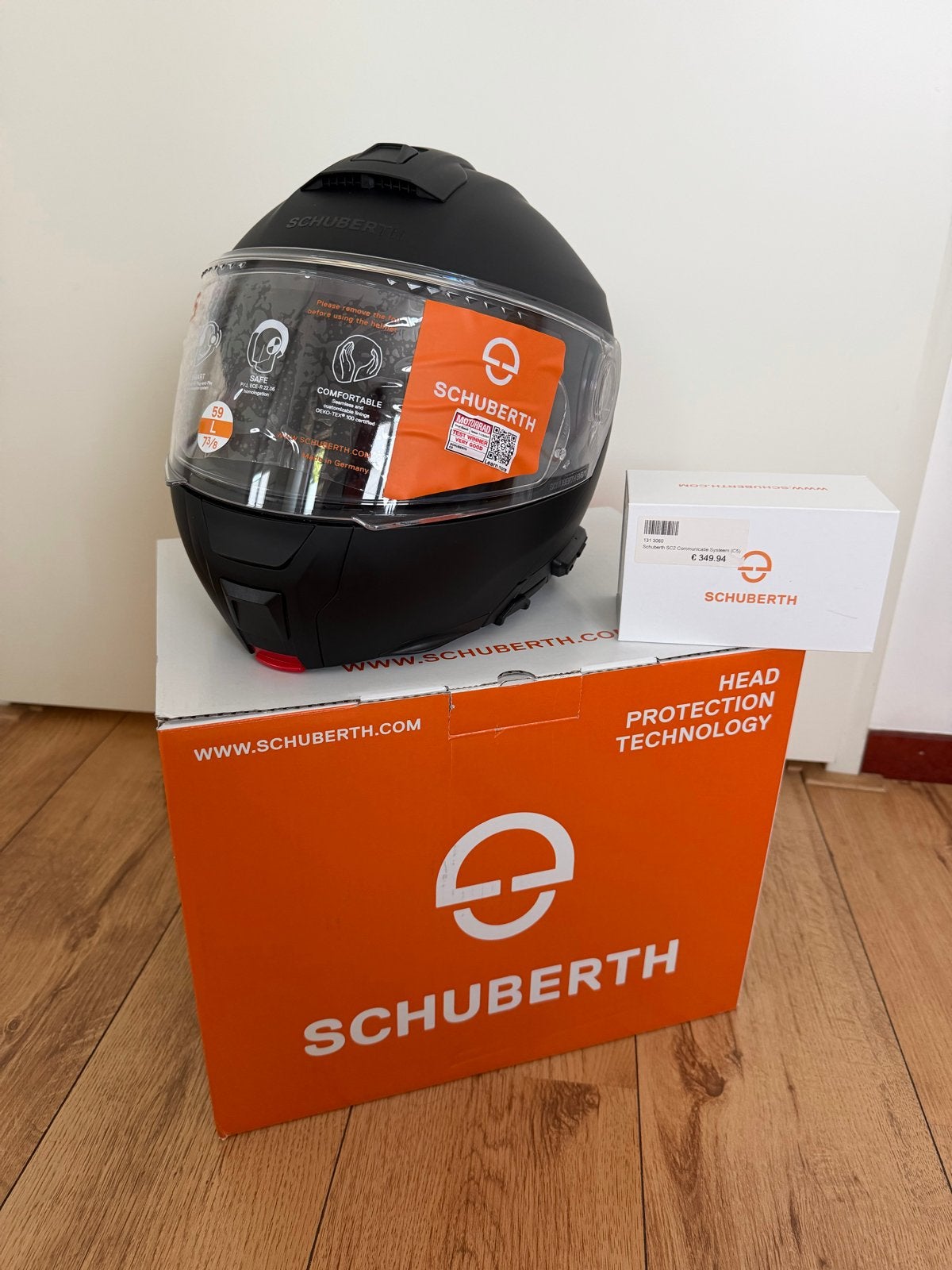 SCHUBERTH C5 met intercom Sena SC2 Mesh, Motoren, Kleding | Motorhelmen, Dames, Heren, Systeemhelm, L, Overige merken, Tweedehands