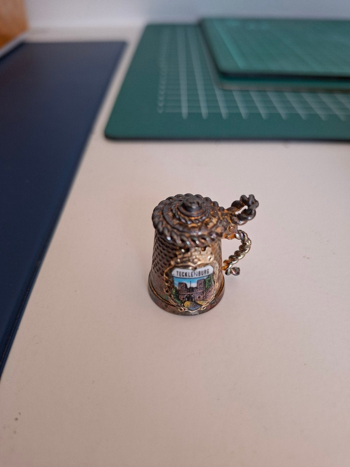 Brocante vingerhoed, Ophalen of Verzenden, Zilver