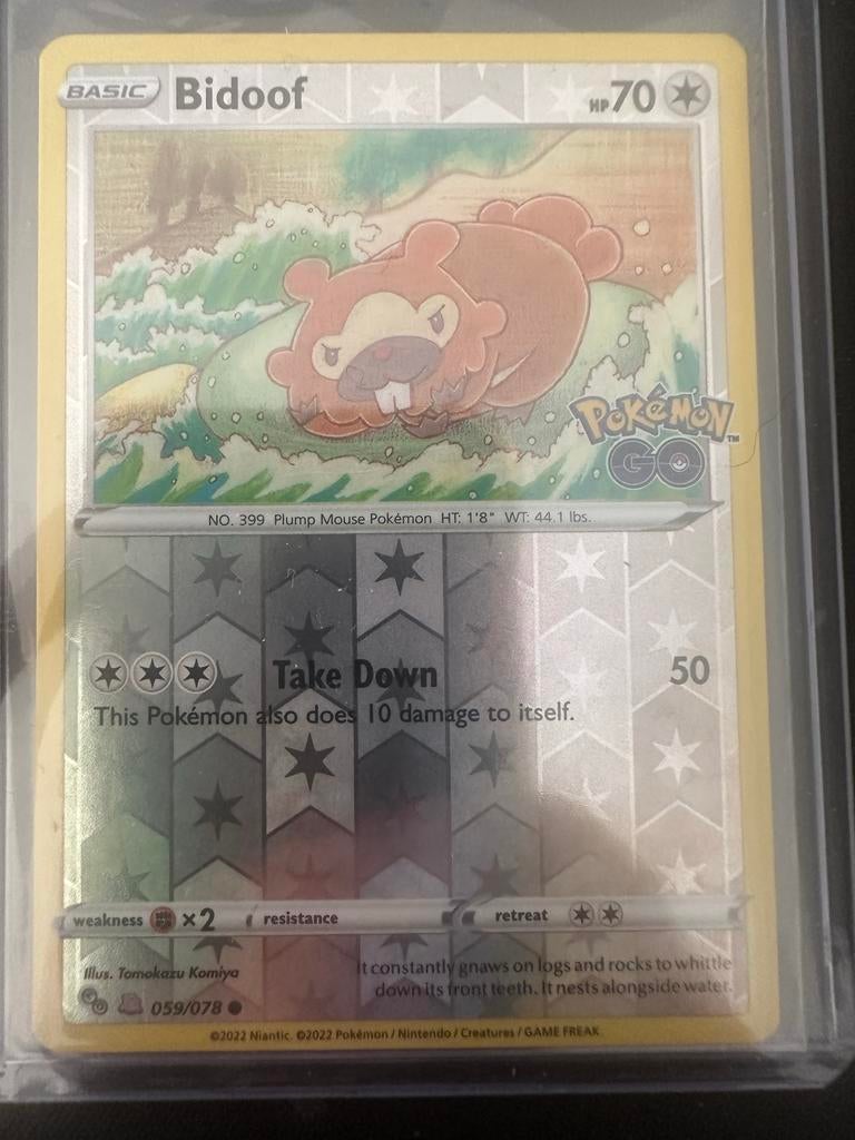Bidoof peelable ditto Pokemon Go kaart, Ophalen of Verzenden, Nieuw, Losse kaart, Foil