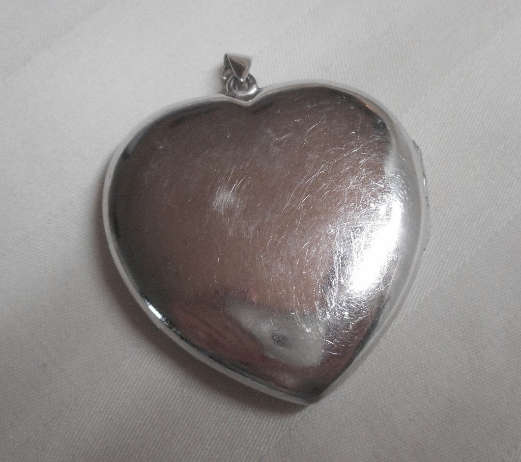 Zilveren zeer royale hart medallion nr.1213, Gebruikt, Verzenden, Hart, Zilver