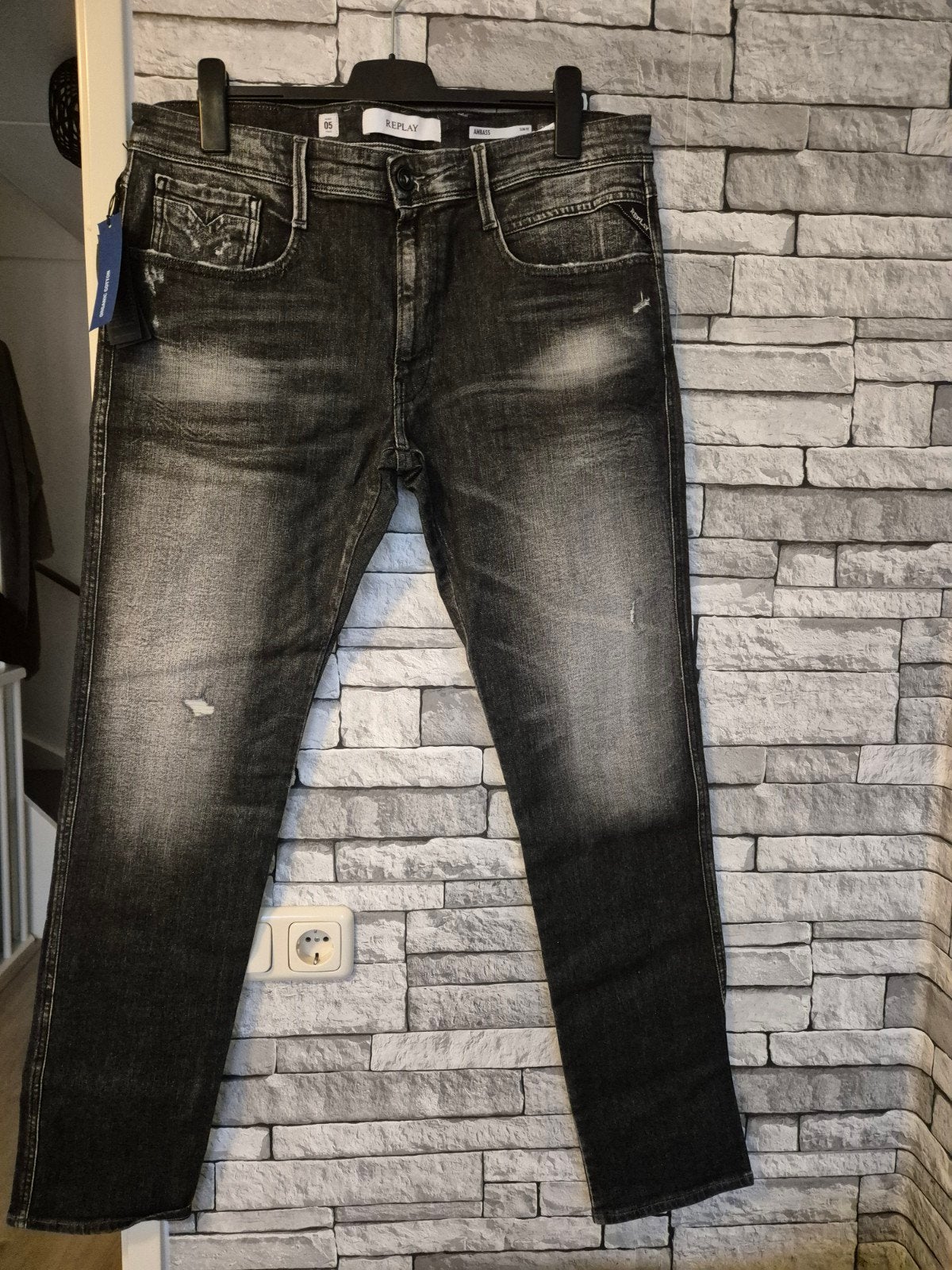 denim jeans broek replay helemaal nieuw, Ophalen, Nieuw, Blauw, W33 - W34 (confectie 48/50)