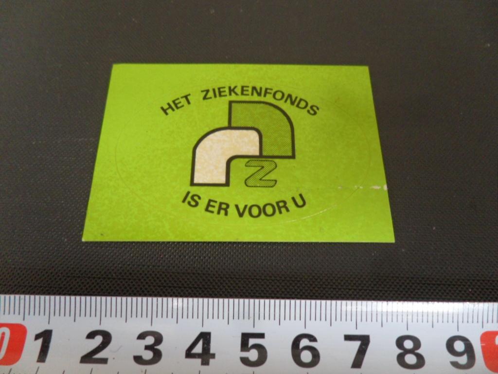 sticker Hedt ziekenfonds is er voor U, Verzamelen, Ophalen, Zo goed als nieuw
