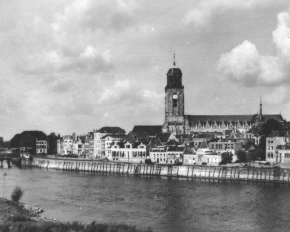 41461 Deventer Ov 1954 mooie oude kaart Onbeschreven, Ophalen of Verzenden, 1940 tot 1960, Ongelopen, Overijssel