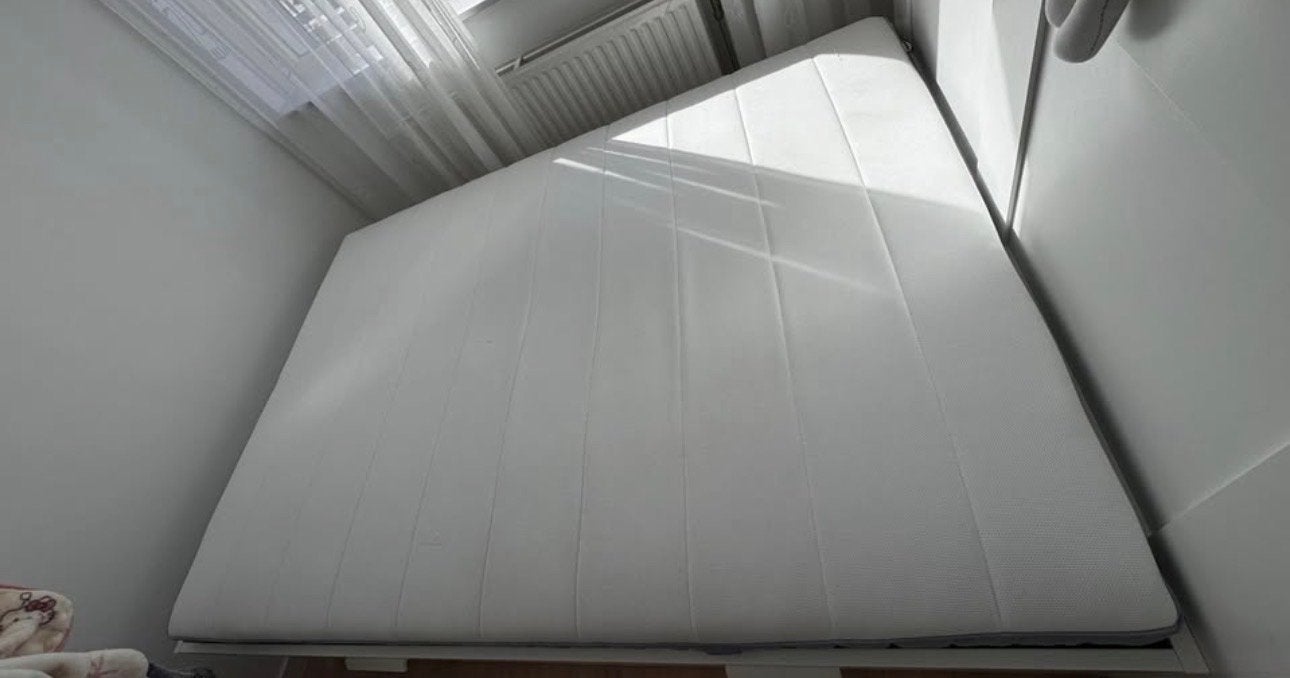 IKEA VESTERÖY Pocketveringmatras 140x200 cm, Ophalen, Tweepersoons, 140 cm, Zo goed als nieuw
