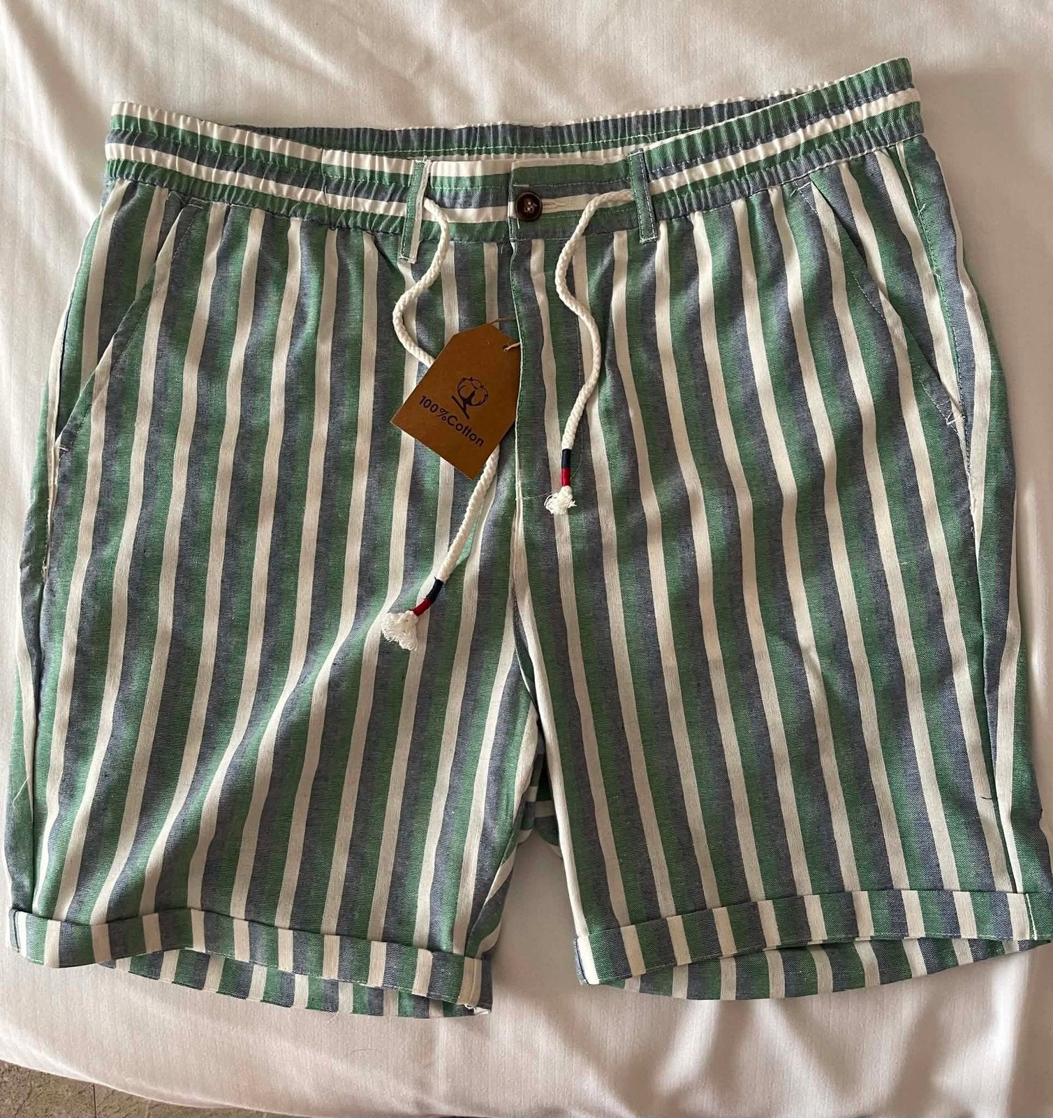 Gestreepte Zomershort (Linnen/Katoen Mix), Ophalen of Verzenden, Nieuw