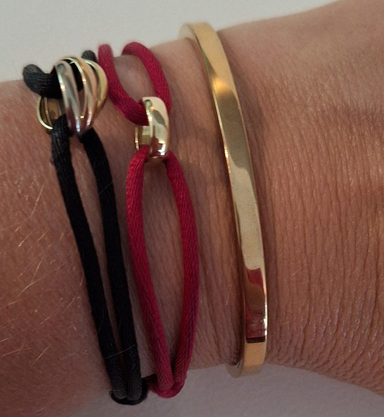 Staal steel slavenarmband armband rozegoud bracelet goud, Ophalen of Verzenden, Zo goed als nieuw, Goud, Staal