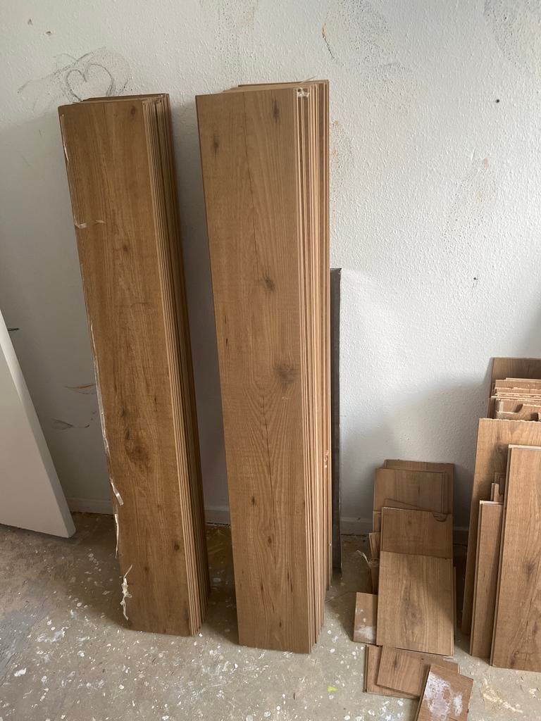 Gratis Laminaatvloer (met evt ondervloer en plinten), Doe-het-zelf en Verbouw, Ophalen, Gebruikt, 10 m² of meer, 10 tot 30 cm