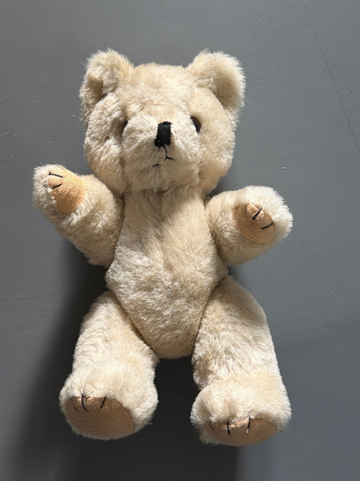 Vintage beige teddybeer, Beer, Ophalen of Verzenden, Zo goed als nieuw, Middelgroot (20 tot 80 cm)