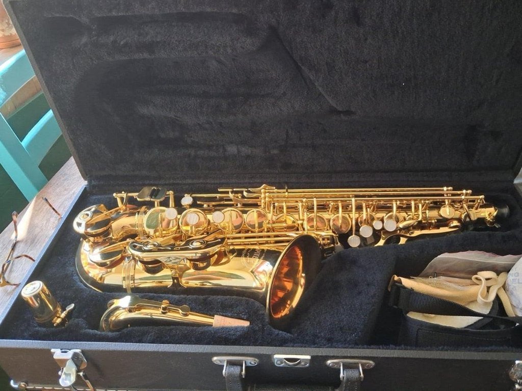 Jupiter Altsaxofoon JAS-567-568 met koffer, vrijwel n 480405, Muziek en Instrumenten, Blaasinstrumenten | Saxofoons, Ophalen, Nieuw