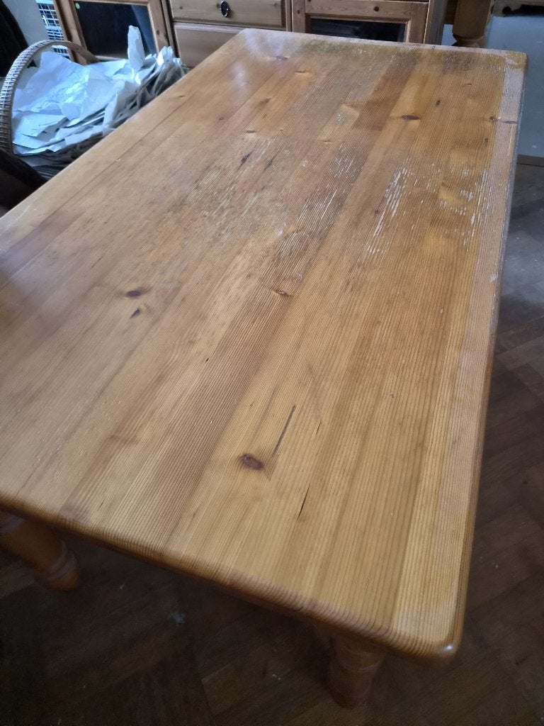 Grenen eethoek, Ophalen, Gebruikt, 4 tot 6 stoelen