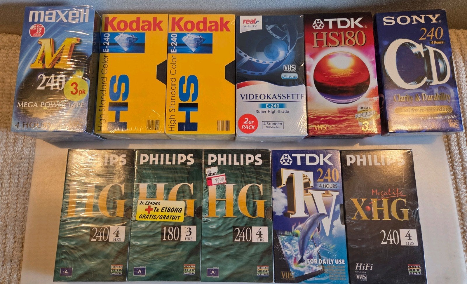Partij vintage VHS videobanden 18 stuks - Nieuw/Sealed, Verzenden