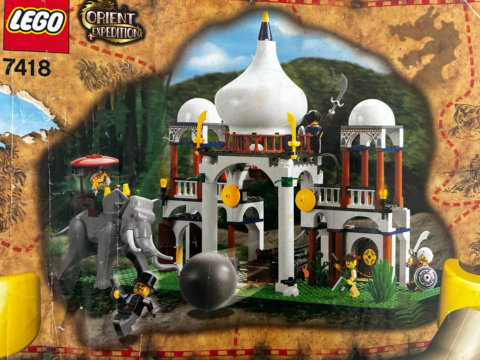 Lego 7418 Adventurers Orient Expedition Scorpion Palace, Kinderen en Baby's, Lego, Ophalen of Verzenden, Zo goed als nieuw, Inclusief instructies