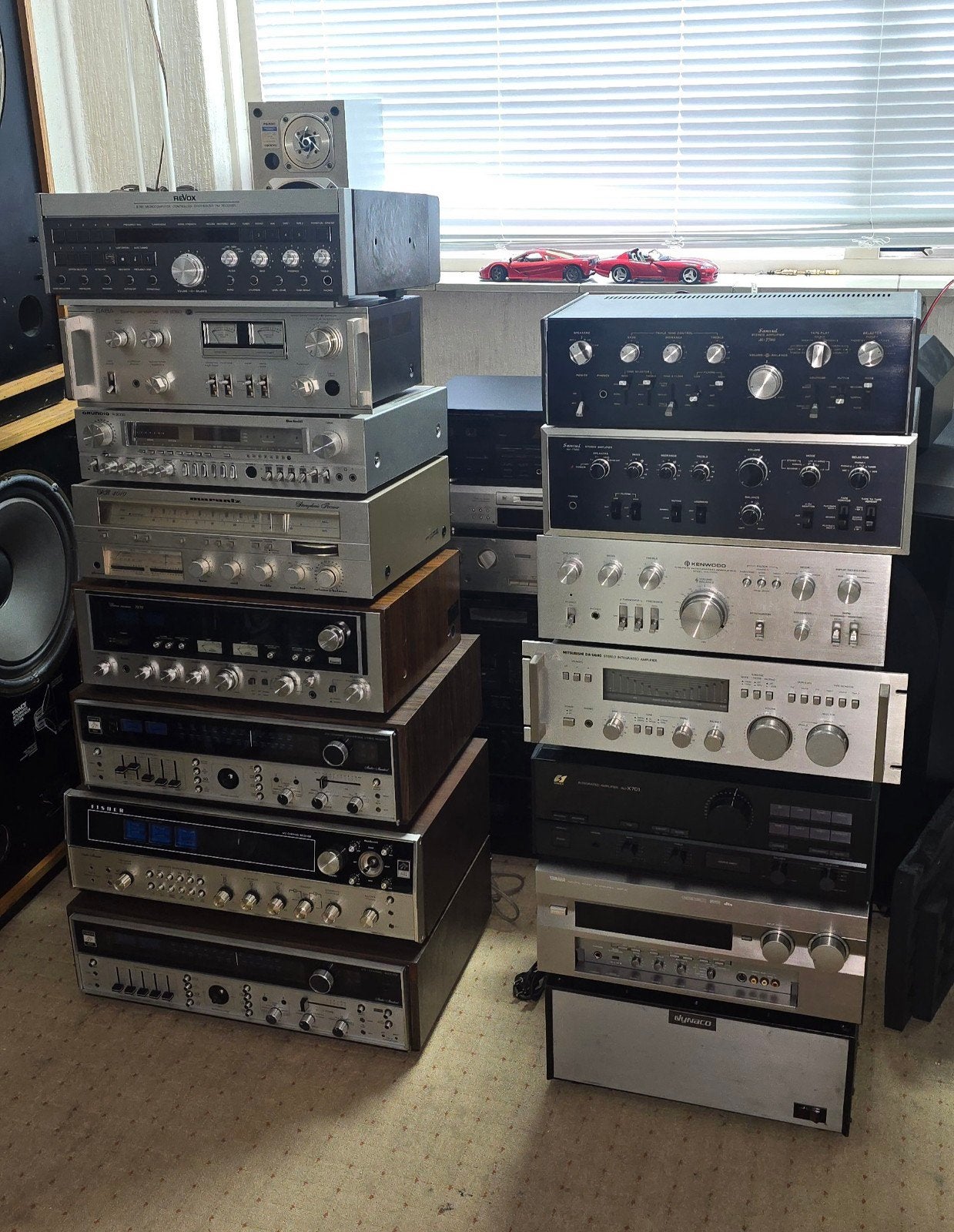 sansui Yamaha Kenwood marantz  300×15=4500€, Gebruikt, 60 tot 120 watt, Stereo, Ophalen