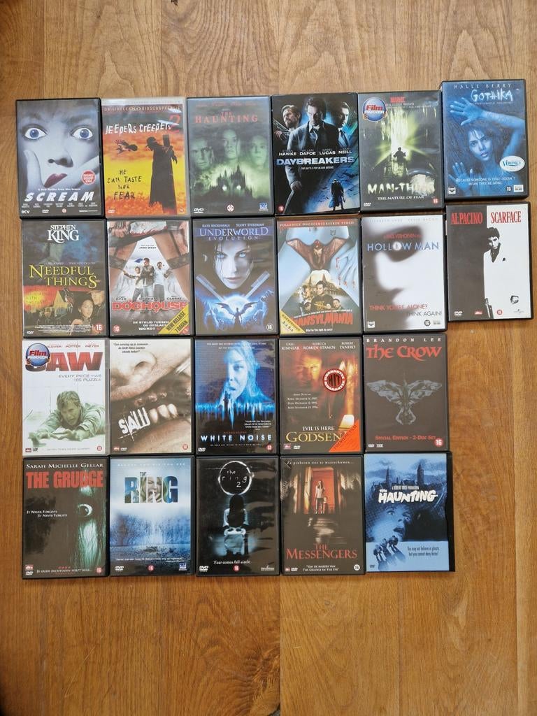 22 Horror DVD's (collectie), Vanaf 16 jaar, Ophalen of Verzenden, Zo goed als nieuw, Overige genres