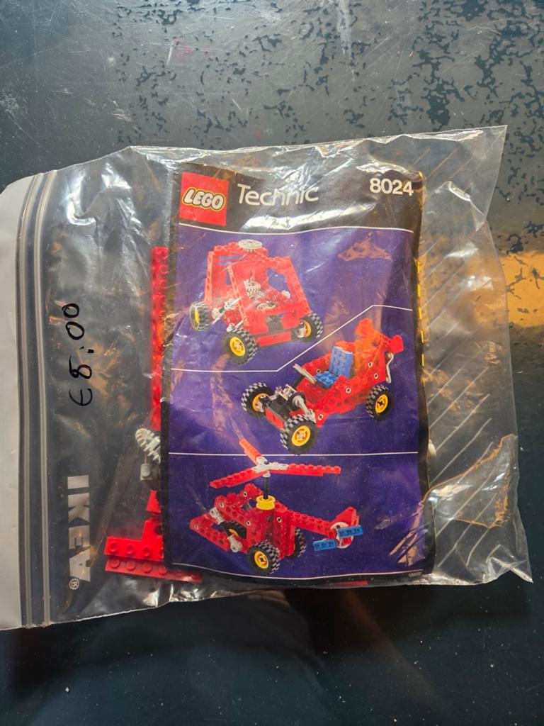 Lego Technic 8024: Vintage Helikopter en Voertuigen Set, Gebruikt, Lego, Ophalen of Verzenden, Technic