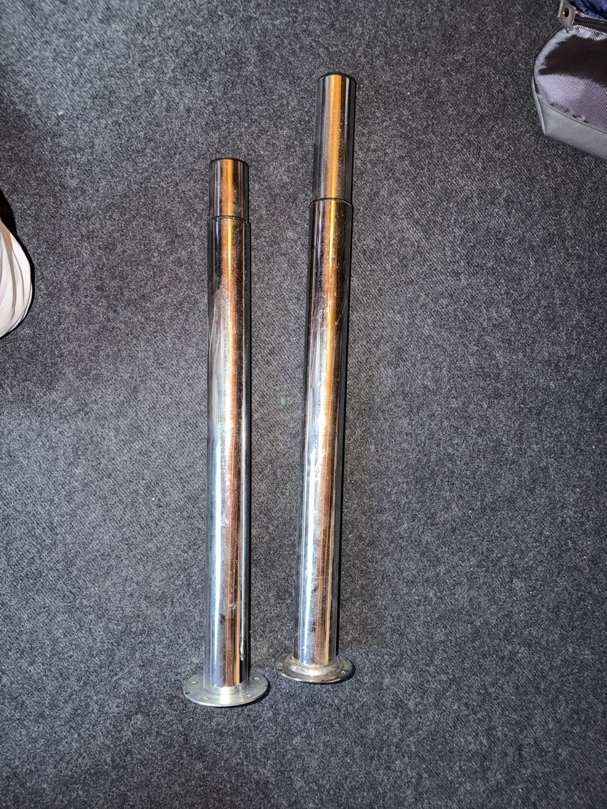 IKEA Gerton Tafelpoot - Verstelbaar en Chroom, Huis en Inrichting, Tafelonderdelen, Ophalen, Tafelpoot, Minder dan 50 cm, Gebruikt
