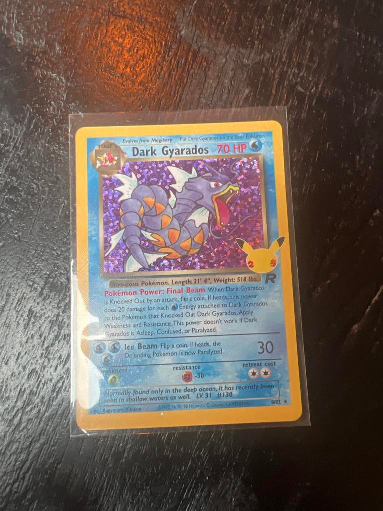 Dark Gyarados Pokémon kaart - Zeldzaam en Foil, Hobby en Vrije tijd, Verzamelkaartspellen | Pokémon, Ophalen, Zo goed als nieuw