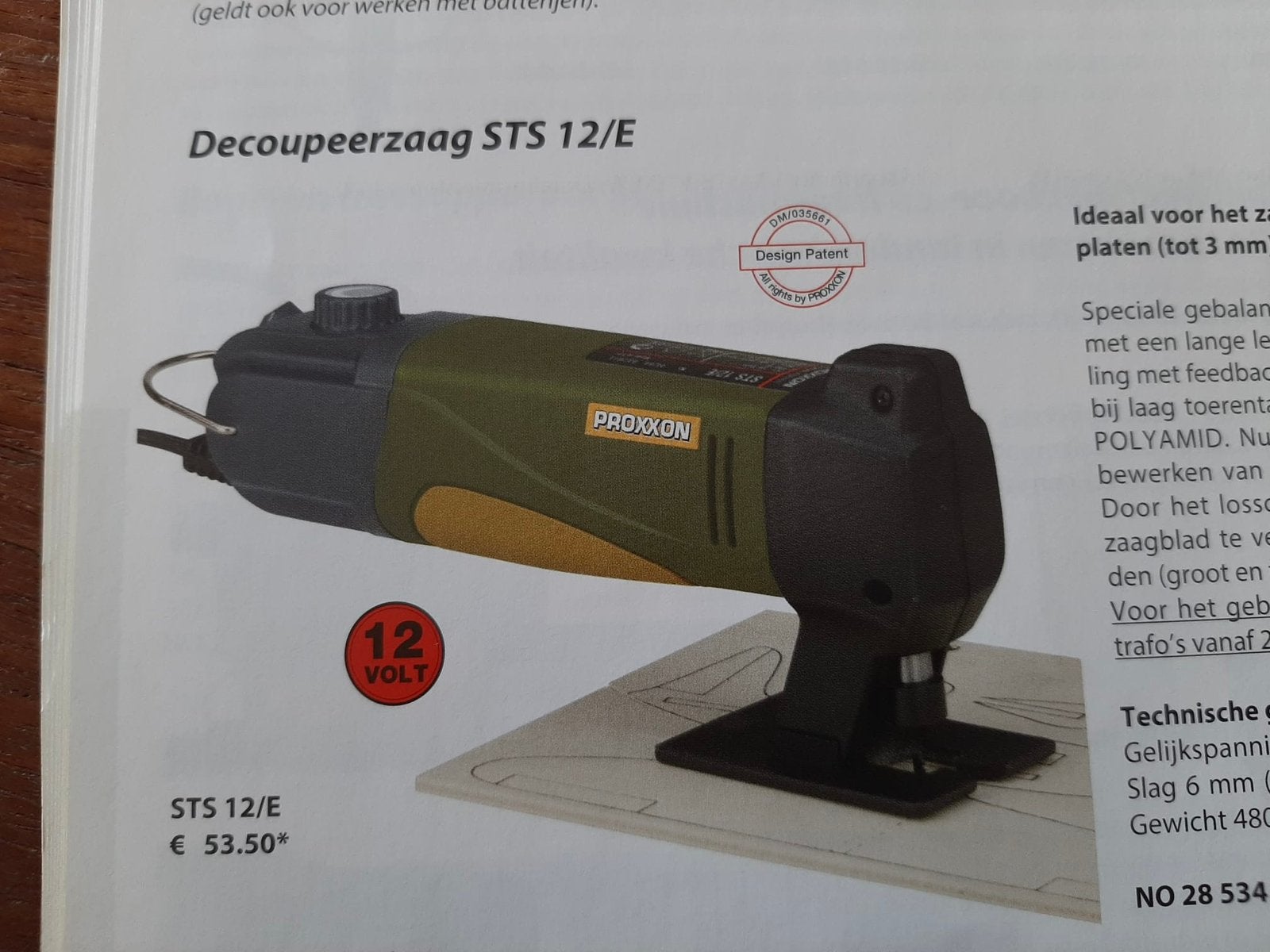 Proxxon Decoupeerzaag, Ophalen, Gebruikt
